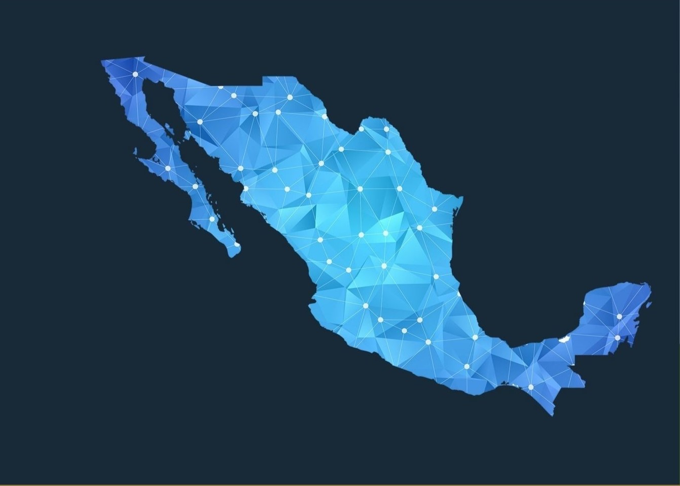 Mapa de cobertura nacional de Decentia M en Mexico.